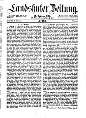 Landshuter Zeitung Donnerstag 4. Dezember 1873