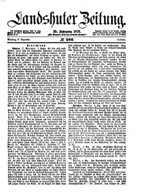 Landshuter Zeitung Dienstag 9. Dezember 1873