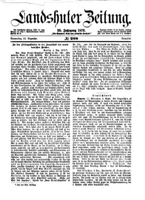 Landshuter Zeitung Donnerstag 11. Dezember 1873