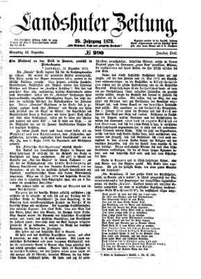 Landshuter Zeitung Samstag 13. Dezember 1873