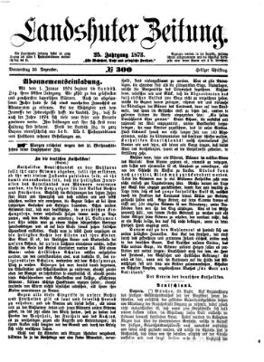 Landshuter Zeitung Donnerstag 25. Dezember 1873