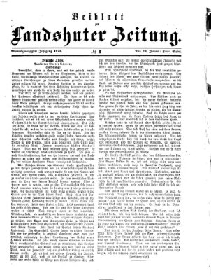 Landshuter Zeitung. Beiblatt zur Landshuter Zeitung (Landshuter Zeitung) Montag 29. Januar 1872