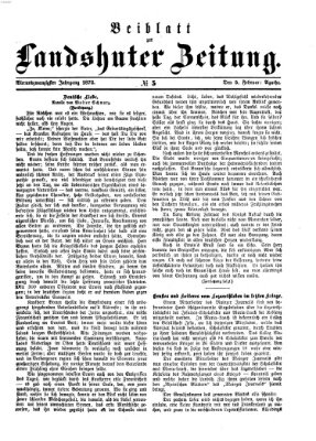 Landshuter Zeitung. Beiblatt zur Landshuter Zeitung (Landshuter Zeitung) Montag 5. Februar 1872