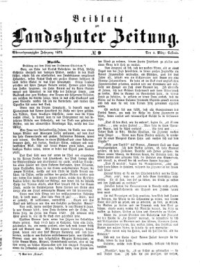 Landshuter Zeitung. Beiblatt zur Landshuter Zeitung (Landshuter Zeitung) Montag 4. März 1872