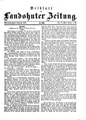 Landshuter Zeitung. Beiblatt zur Landshuter Zeitung (Landshuter Zeitung) Montag 11. März 1872