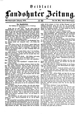 Landshuter Zeitung. Beiblatt zur Landshuter Zeitung (Landshuter Zeitung) Montag 25. März 1872