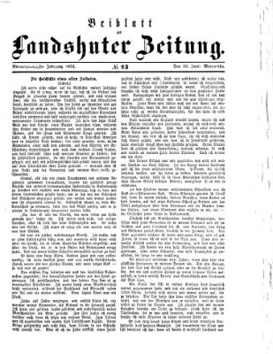 Landshuter Zeitung. Beiblatt zur Landshuter Zeitung (Landshuter Zeitung) Montag 10. Juni 1872