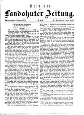 Landshuter Zeitung. Beiblatt zur Landshuter Zeitung (Landshuter Zeitung) Montag 23. September 1872