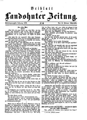 Landshuter Zeitung. Beiblatt zur Landshuter Zeitung (Landshuter Zeitung) Montag 10. Februar 1873