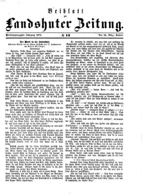 Landshuter Zeitung. Beiblatt zur Landshuter Zeitung (Landshuter Zeitung) Montag 24. März 1873