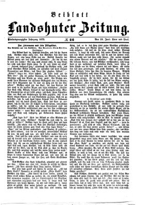 Landshuter Zeitung. Beiblatt zur Landshuter Zeitung (Landshuter Zeitung) Sonntag 29. Juni 1873