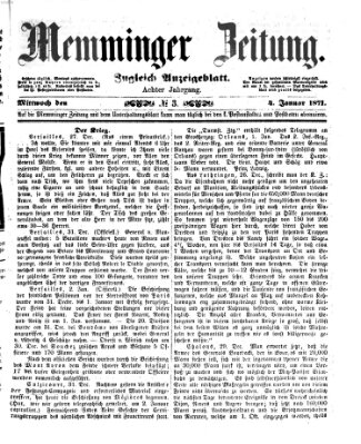 Memminger Zeitung Mittwoch 4. Januar 1871