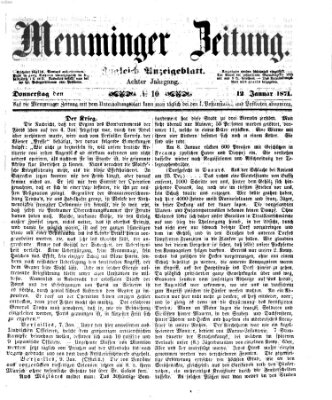 Memminger Zeitung Donnerstag 12. Januar 1871