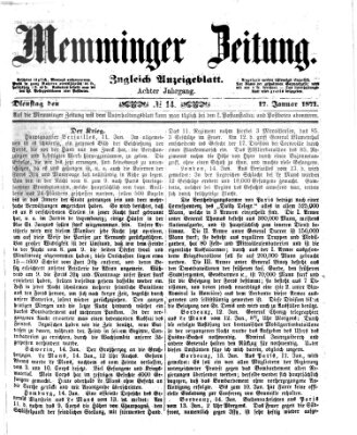 Memminger Zeitung Dienstag 17. Januar 1871