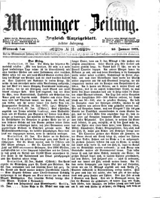 Memminger Zeitung Mittwoch 25. Januar 1871