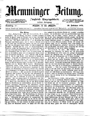 Memminger Zeitung Samstag 18. Februar 1871