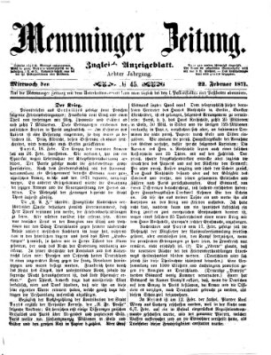 Memminger Zeitung Mittwoch 22. Februar 1871