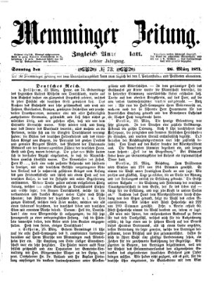 Memminger Zeitung Sonntag 26. März 1871