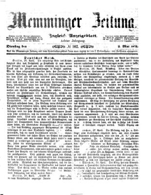 Memminger Zeitung Dienstag 2. Mai 1871