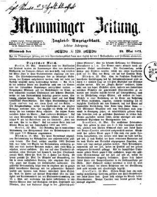 Memminger Zeitung Mittwoch 24. Mai 1871