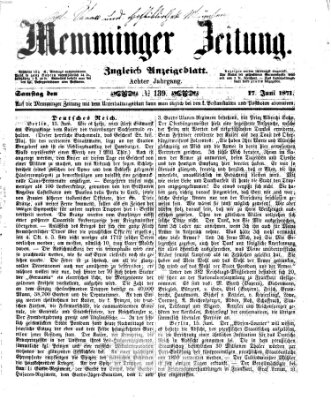 Memminger Zeitung Samstag 17. Juni 1871