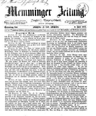 Memminger Zeitung Sonntag 2. Juli 1871