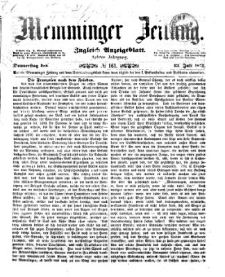 Memminger Zeitung Donnerstag 13. Juli 1871