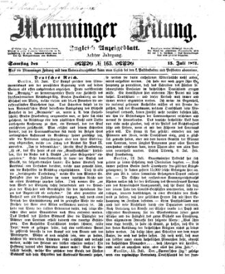 Memminger Zeitung Samstag 15. Juli 1871