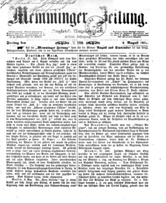 Memminger Zeitung Freitag 4. August 1871