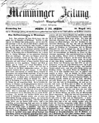 Memminger Zeitung Donnerstag 10. August 1871