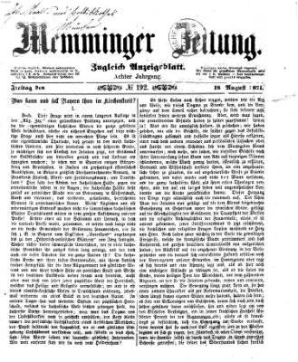 Memminger Zeitung Freitag 18. August 1871