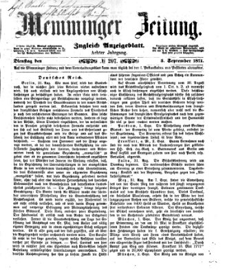 Memminger Zeitung Dienstag 5. September 1871