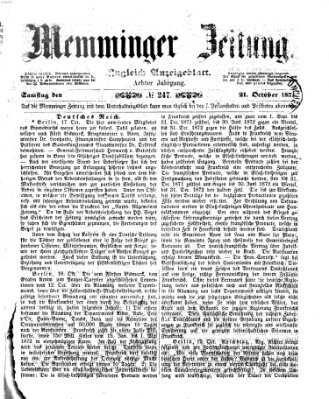 Memminger Zeitung Samstag 21. Oktober 1871