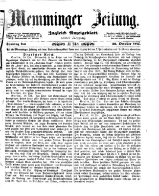 Memminger Zeitung Sonntag 22. Oktober 1871