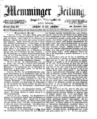 Memminger Zeitung Donnerstag 26. Oktober 1871