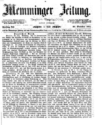 Memminger Zeitung Freitag 27. Oktober 1871