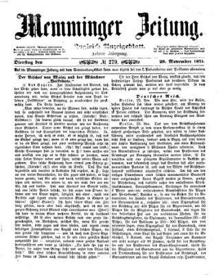 Memminger Zeitung Dienstag 28. November 1871
