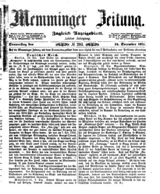 Memminger Zeitung Donnerstag 14. Dezember 1871