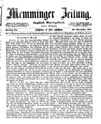 Memminger Zeitung Freitag 22. Dezember 1871