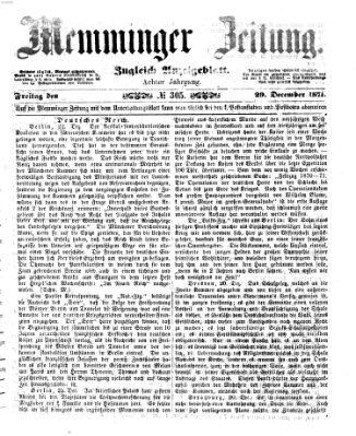 Memminger Zeitung Freitag 29. Dezember 1871