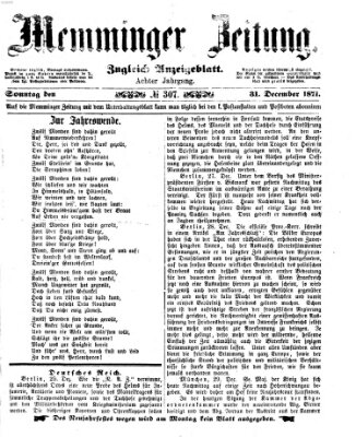 Memminger Zeitung Sonntag 31. Dezember 1871