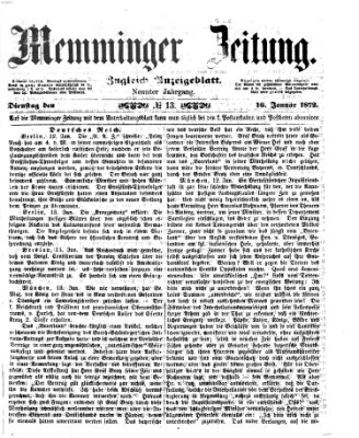 Memminger Zeitung Dienstag 16. Januar 1872