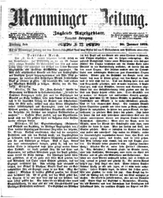 Memminger Zeitung Freitag 26. Januar 1872