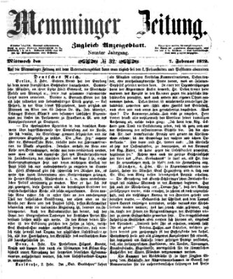 Memminger Zeitung Mittwoch 7. Februar 1872