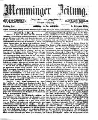 Memminger Zeitung Freitag 9. Februar 1872