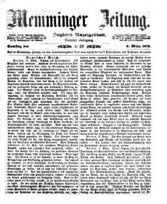 Memminger Zeitung Samstag 9. März 1872