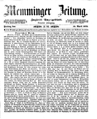 Memminger Zeitung Freitag 12. April 1872