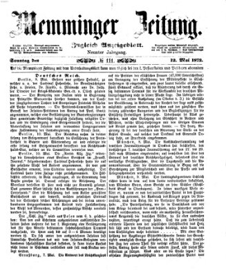 Memminger Zeitung Sonntag 12. Mai 1872