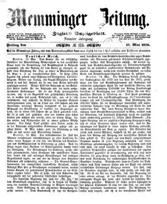 Memminger Zeitung Freitag 17. Mai 1872