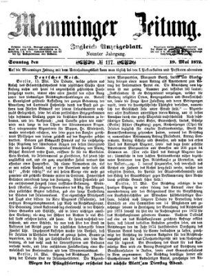 Memminger Zeitung Sonntag 19. Mai 1872